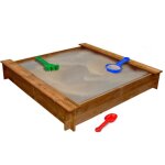 Vidaxl bac  sable carr aire de jeux pour enfants junior jardin patio bois 41658