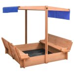 Vidaxl bac � sable avec toit bois de sapin 112x112x112 cm