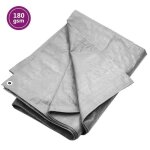 Vidaxl b�che 180 g - m� 6x6 m gris pehd 151490