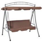 Vidaxl balancelle convertible dextérieur avec auvent café Vidaxl balancelle convertible dextérieur avec auvent café