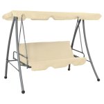 Vidaxl balancelle dext�rieur avec auvent blanc sable