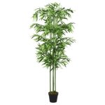 Vidaxl bambou artificiel 384 feuilles 120 cm vert 358993