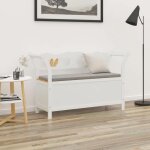 Vidaxl banc blanc 107x45x755 cm bois de sapin solide 351774