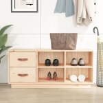 Vidaxl banc  chaussures 100x34x45 cm bois de pin massif 820177