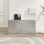 Vidaxl banc  chaussures gris bton 80x24x45 cm bois dingnierie 342642