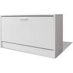 Vidaxl banc  chaussures 80 x 24 x 45 cm blanc