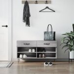 Vidaxl banc  chaussures armoire  chaussures avec 4 tagres et pieds meuble  chaussures avec 2 tiroirs ...
