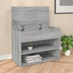 Vidaxl banc  chaussures sonoma gris 60x30x45 cm bois dingnierie 816051