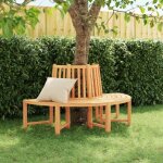 Vidaxl banc circulaire demi - rond �160 cm bois massif de teck 364406
