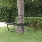Vidaxl banc demi - circulaire tour darbre �159 cm noir acier 318825