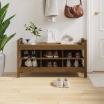 Vidaxl banc dentre marron miel 110x40x60 cm bois de pin massif 821792