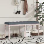 Vidaxl banc sige avec pieds en bois banquette avec coussin rembourre meuble de foyer entre salon salle ...