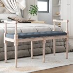 Vidaxl banc gris fonc 110x40x70 cm velours sige sige de banc banc dintrieur banc dentre banc de ...