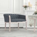 Vidaxl banc gris fonc 98x56x69 cm velours sige sige de banc banc dintrieur banc dentre banc de chambre ...