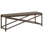 Vidaxl banc de jardin 120 cm r�sine tress�e marron