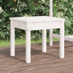 Vidaxl banc de jardin blanc 50x44x45 cm bois massif de pin 823991