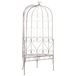 Vidaxl banc de jardin 95 cm fer marron antique