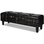 Vidaxl banc long de rangement marron