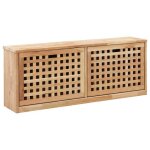 Vidaxl banc de rangement de chaussures 94x20x38cm bois massif de noyer 247599
