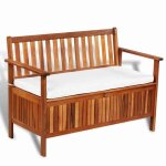 Vidaxl banc de rangement de jardin bois dacacia solide 120x63x84 cm