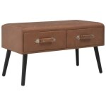 Vidaxl banc avec tiroirs banc dentre banc de couloir banc de rangement stockage table de chevet table ...