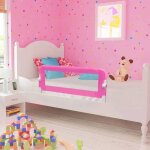 Vidaxl barrire de lit pour enfants 102x42 cm rose 10101