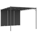 Vidaxl belvdre de jardin avec rideau latral tente de rception tonnelle pavillon chapiteau jardin ...