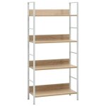 Vidaxl bibliothque  4 niveaux chne 60x276x1245 cm agglomr