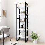 Vidaxl bibliothque  5 niveaux blanc 60x30x175 cm bois ingnierie 3081978