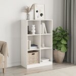 Vidaxl bibliothque blanc 70x33x110 cm bois massif de pin 836142