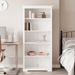 Vidaxl biblioth�que bodo blanc 80x38x180 cm bois pin massif 5 niveaux 355080