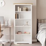 Vidaxl biblioth�que bodo marron 80x38x180 cm bois pin massif 5 niveaux 355081