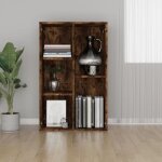 Vidaxl biblioth�que - buffet ch�ne fum� 50x25x80 cm bois ding�nierie 826611