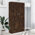 Vidaxl bibliothque chne fum 825x305x150 cm bois dingnierie 815612