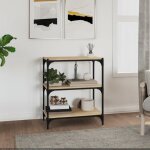 Vidaxl biblioth�que ch�ne sonoma 60x33x705 cm bois ding�nierie acier 819323