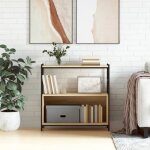 Vidaxl biblioth�que ch�ne sonoma 80x30x785cm bois ding�nierie et fer 832794