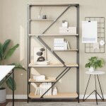 Vidaxl biblioth�que ch�ne sonoma 91x36x176 cm bois ing�nierie et acier 835415