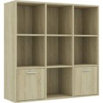 Vidaxl bibliothque chne sonoma 98x30x98 cm agglomr