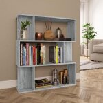 Vidaxl bibliothque - cloison sonoma gris 80x24x96 cm bois dingnierie 815244