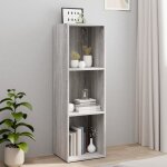 Vidaxl bibliothque - meuble tv sonoma gris 36x30x114 cm bois ingnierie 826656