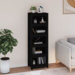 Vidaxl bibliothque noir 50x35x154 cm bois de pin massif 821718