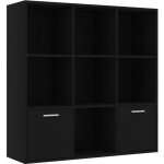 Vidaxl bibliothque noir 98x30x98 cm agglomr