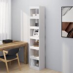 Vidaxl biblioth�que - s�parateur de pi�ce blanc 40x30x199 cm pin massif 808154