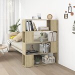 Vidaxl biblioth�que - s�parateur de pi�ce ch�ne sonoma 100x24x124 cm