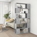 Vidaxl bibliothque - sparateur de pice gris bton 100x24x188 cm