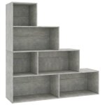 Vidaxl biblioth�que / s�parateur de pi�ce gris b�ton 155x24x160 cm