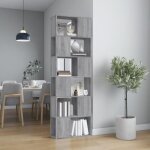 Vidaxl bibliothque - sparateur de pice sonoma gris 60x24x186 cm 816033