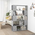 Vidaxl bibliothque de sparation gris bton 100x24x155 cm agglomr