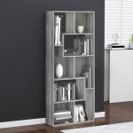Vidaxl bibliothque sonoma gris 67x24x161 cm bois dingnierie 815502