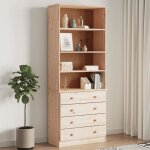 Vidaxl biblioth�que avec tiroirs alta 77x35x1865cm bois massif de pin 353953